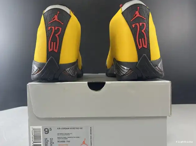 UNIVERSITY GOLD BQ3685-706 AIR RETRO 14 JORDAN 0530